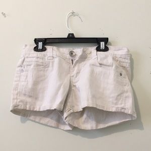 White jean shorts